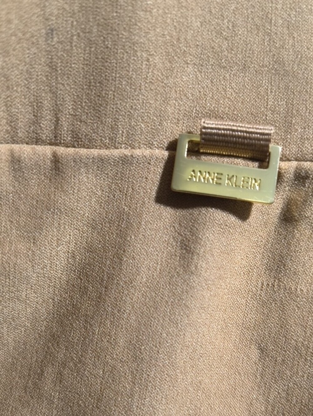 Anne Klein Women's Khaki Straight-Leg Chinos - Picture 2 of 4